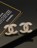 Pre Order Diamanté Double Initial Earrings