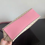 Pre Order Beige & Pink Printed Tote Bag