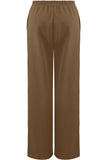 Wide Leg Joggers In Brown