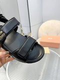 Pre Order Side Gold Logo Strap Sandals