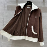 Pre Order Brown Velvet Jersey Tracksuit
