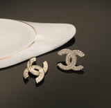 Pre Order Diamanté Double Initial Earrings