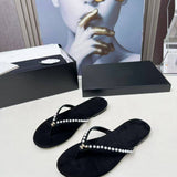 Pre Order Luxury Pearl Logo Flip Flops