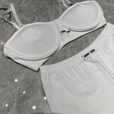 Pre Order Luxury Logo Waist Band Shorts & Matching Logo Bralet