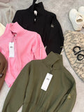 Pre Order High Neck Zip Up Jumper