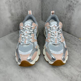 Pre Order Luxury Logo Trainers In Silver & Pink