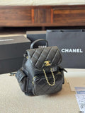 Pre Order Mini Black Backpack With Chain