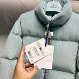 Pre Order Cord Blue Puffer Luxury Logo Coat