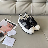 Pre Order Luxury Side Logo Design Frayed Platform Trainers