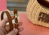 Pre Order Luxury Double M Logo Wicker Bag