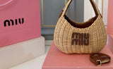 Pre Order Luxury Double M Logo Wicker Bag