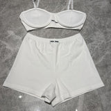 Pre Order Luxury Logo Waist Band Shorts & Matching Logo Bralet
