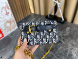 Pre Order Luxury Gold Logo Chain Mini Cross Body Bag
