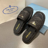 Pre Order Luxury Crochet Flatform Slides