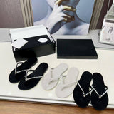 Pre Order Luxury Pearl Logo Flip Flops