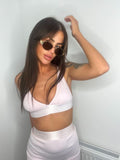 Pre Order Luxury Oval Metal Logo Glasses