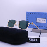 Pre Order Luxury Half Metal Frame Logo Sunnies