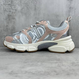 Pre Order Luxury Logo Trainers In Silver & Pink
