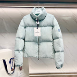 Pre Order Cord Blue Puffer Luxury Logo Coat