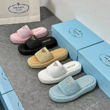 Pre Order Luxury Crochet Flatform Slides
