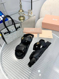Pre Order Side Gold Logo Strap Sandals