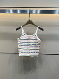 Pre Order Strap Vest Top With Luxury Stripe Design