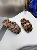 Pre Order Fluffy Leopard Luxe Slides/Slippers