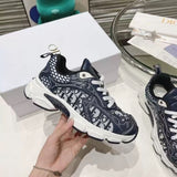 Pre Order Luxury Leather Blue Logo Design Trainers