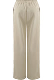 Wide Leg Joggers In Beige