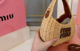 Pre Order Luxury Double M Logo Wicker Bag