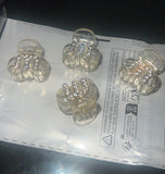 Diamanté Logo Hair Clips