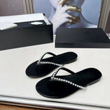 Pre Order Luxury Pearl Logo Flip Flops