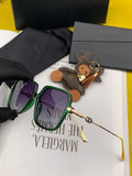 Pre Order Luxury Square Gold Frame Sunglasses