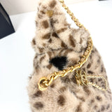 Pre Order Leopard Print Fur Luxe Gold Chain Bag