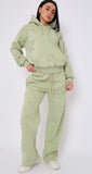 Oversized Cross Detail Tracksuit In Green