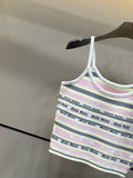 Pre Order Strap Vest Top With Luxury Stripe Design