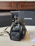 Pre Order Mini Black Backpack With Chain