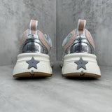 Pre Order Luxury Logo Trainers In Silver & Pink