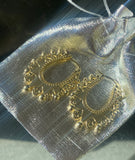 Large Creole Gold Oval Earrings