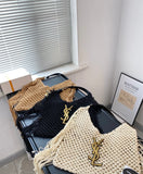 Pre Order Luxury Gold Logo Tassle Beach Bag