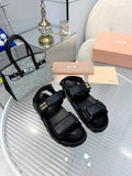 Pre Order Side Gold Logo Strap Sandals