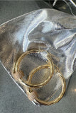 Diamanté Ball Gold Hoops