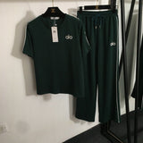 Pre Order Luxury Yoga Wide Leg Jogger Set (4 Colours)