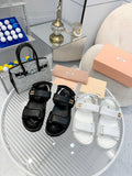 Pre Order Side Gold Logo Strap Sandals