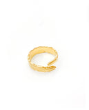 Gold Adjustable Feather Ring