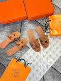 Pre Order Luxury H Slides In Tan