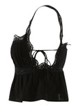 Milkmaid Pintuck Top In Black
