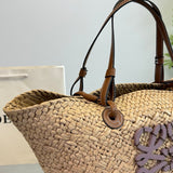 Pre Order Luxury Logo Detail Beach Bag In Brown