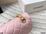 Pre Order Luxury Gold Logo Chain  Pink Bag