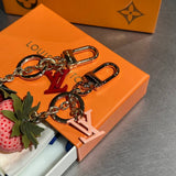 Pre Order Strawberry Luxury Logo Keychain